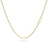 Bold Alphabet Letter Initial Charm Necklace in Gold Tone